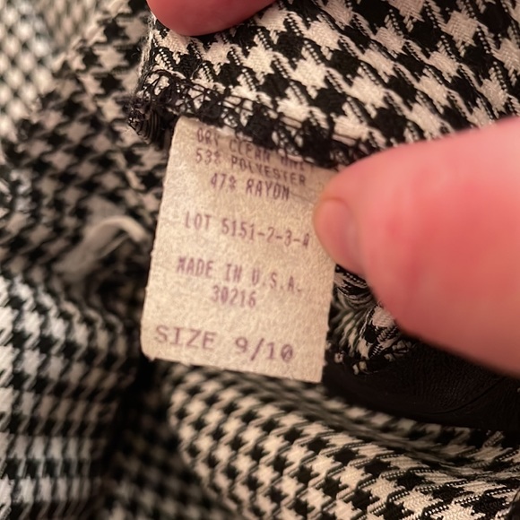 VINTAGE MARMIE WEST HOUNDSTOOTH SUIT SIZE 9/10 - Picture 3 of 10